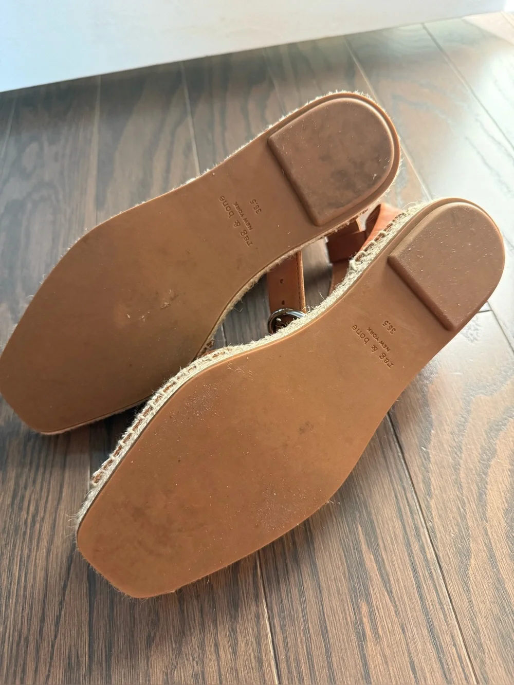 RAG & BONE Anteros Leather Espadrille Flats Size EU 36.5, US 6.5